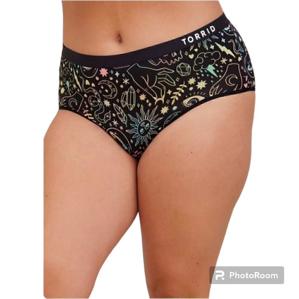 5X 28W Torrid Active Cheeky Panty Microfiber Rainbow Breathable Mystic Tarot Y2K